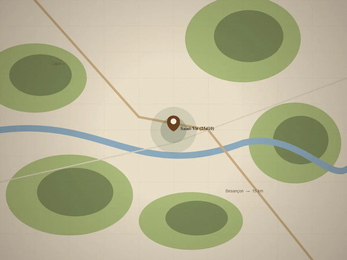 carte Google Maps — Saint-Vit (25410), Doubs — Franche-Comté