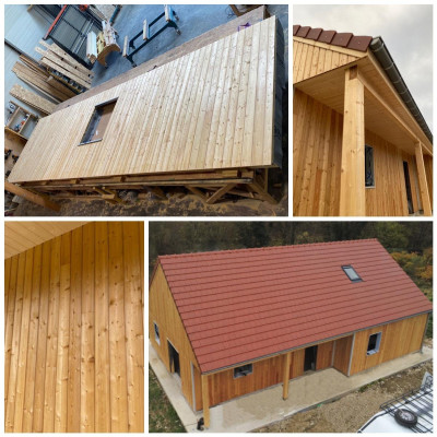 Maison ossature bois en cours de construction