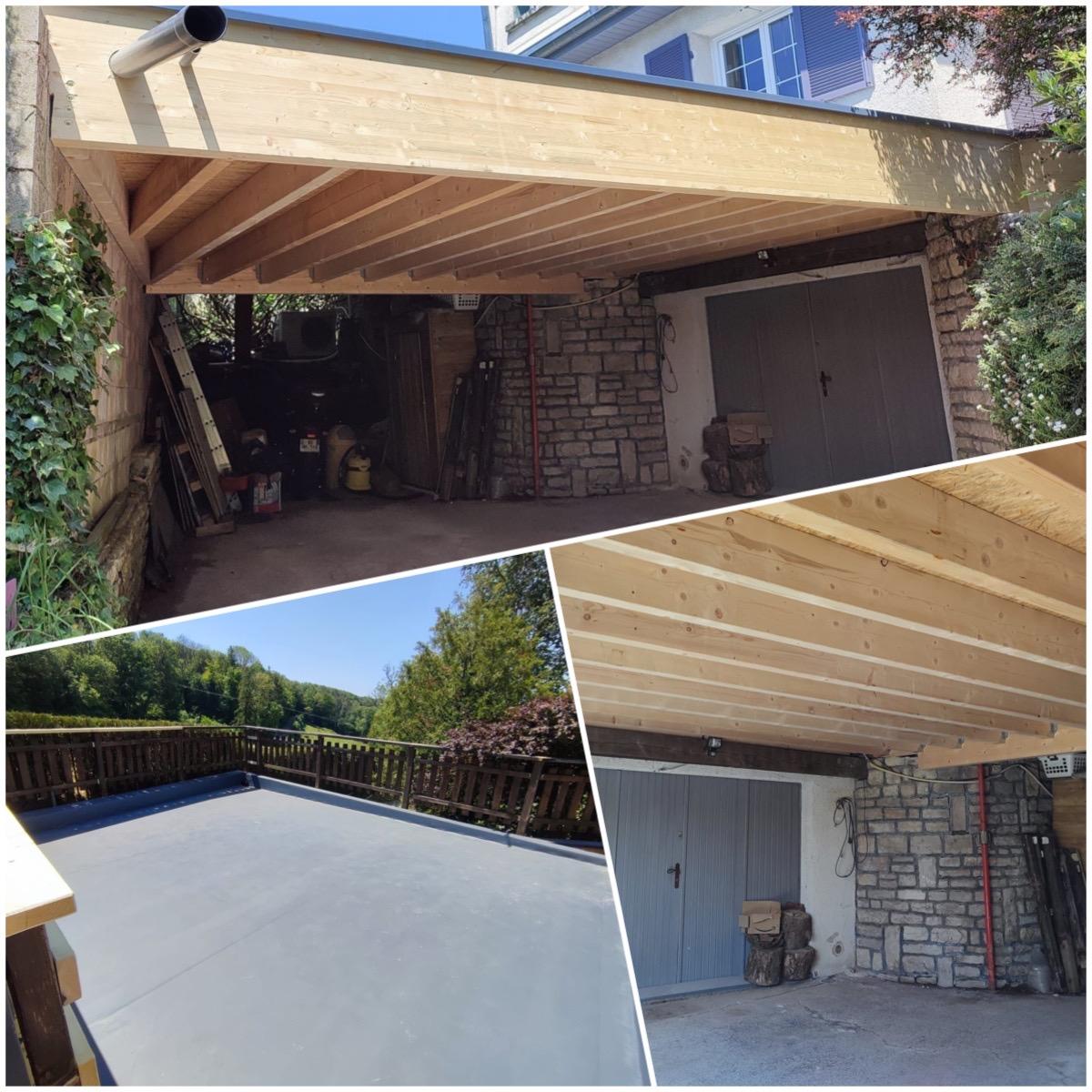 Carport en ossature bois